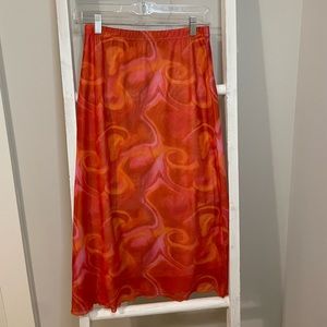 SHEIN Orange Patterned Skirt